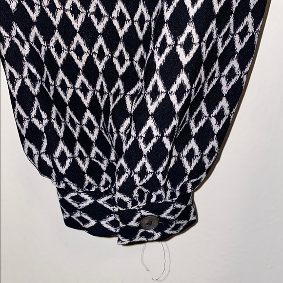 Max Studio Small Black White Geometric Shirt Dress - Picture 9 of 13